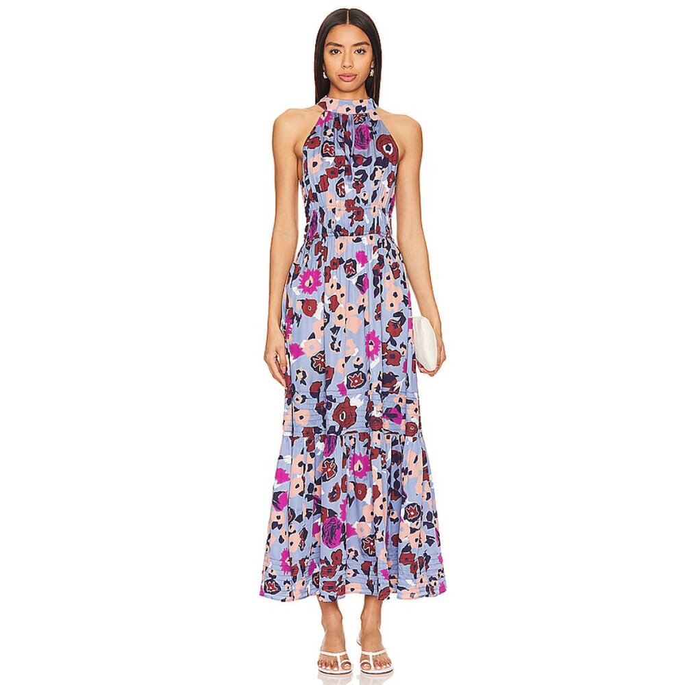 Cleobella Floral Maxi Dress - Blue and Pink